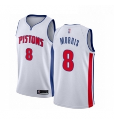 Womens Detroit Pistons 8 Markieff Morris Authentic White Basketball Jersey Association Edition Womens Detroit Pistons 8 Markieff Morris Authentic White Basketball Jersey Association Edition