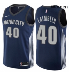 Womens Nike Detroit Pistons 40 Bill Laimbeer Swingman Navy Blue NBA Jersey City Edition Womens Nike Detroit Pistons 40 Bill Laimbeer Swingman Navy Blue NBA Jersey City Edition