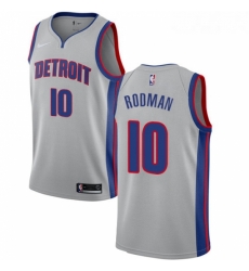 Youth Nike Detroit Pistons 10 Dennis Rodman Swingman Silver NBA Jersey Statement Edition Youth Nike Detroit Pistons 10 Dennis Rodman Swingman Silver NBA Jersey Statement Edition