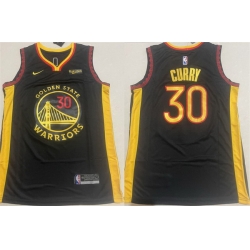Men Golden State Warriors 30 Stephen Curry Black Stitched Basketball Jersey