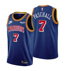 Men Golden State Warriors 7 Eric Paschall Men Nike Releases Classic Edition NBA 75th Anniversary Jersey Blue Men Golden State Warriors 7 Eric Paschall Men Nike Releases Classic Edition NBA 75th Anniversary Jersey Blue