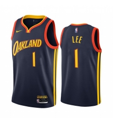 Men Nike Golden State Warriors 1 Damion Lee Navy NBA Swingman 2020 21 City Edition Jersey Men Nike Golden State Warriors 1 Damion Lee Navy NBA Swingman 2020 21 City Edition Jersey