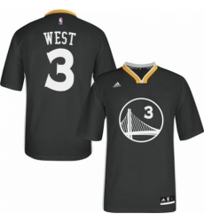 Mens Adidas Golden State Warriors 3 David West Authentic Black Alternate NBA Jersey Mens Adidas Golden State Warriors 3 David West Authentic Black Alternate NBA Jersey