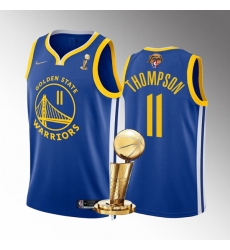 Men's Golden State Warriors #11 Klay Thompson 2022 Royal NBA Finals Champions Stitched Jersey Men's Golden State Warriors #11 Klay Thompson 2022 Royal NBA Finals Champions Stitched Jersey