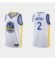 Men's Golden State Warriors #2 Ryan Rollins 2022 White Stitched Basketball Jersey