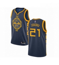Mens Golden State Warriors 21 Jonas Jerebko Swingman Navy Blue Basketball Jersey City Edition Mens Golden State Warriors 21 Jonas Jerebko Swingman Navy Blue Basketball Jersey City Edition