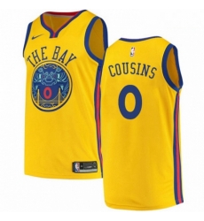 Mens Nike Golden State Warriors 0 DeMarcus Cousins Gold NBA Swingman City Edition Jersey Mens Nike Golden State Warriors 0 DeMarcus Cousins Gold NBA Swingman City Edition Jersey