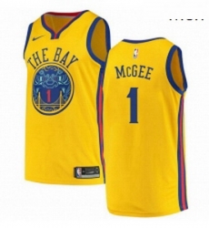 Mens Nike Golden State Warriors 1 JaVale McGee Authentic Gold NBA Jersey City Edition Mens Nike Golden State Warriors 1 JaVale McGee Authentic Gold NBA Jersey City Edition
