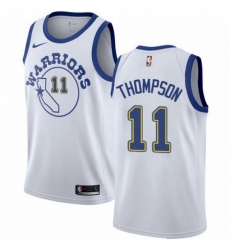 Mens Nike Golden State Warriors 11 Klay Thompson Authentic White Hardwood Classics NBA Jersey Mens Nike Golden State Warriors 11 Klay Thompson Authentic White Hardwood Classics NBA Jersey