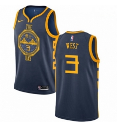 Mens Nike Golden State Warriors 3 David West Swingman Navy Blue NBA Jersey City Edition Mens Nike Golden State Warriors 3 David West Swingman Navy Blue NBA Jersey City Edition