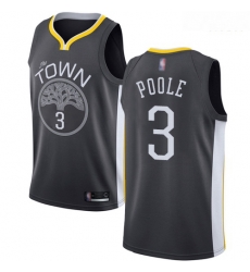 Warriors #3 Jordan Poole Black Basketball Swingman Statement Edition Jersey Warriors #3 Jordan Poole Black Basketball Swingman Statement Edition Jersey