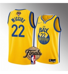 Youth Golden State Warriors 22 Andrew Wiggins 2022 Yellow NBA Finals Stitched Jersey Youth Golden State Warriors 22 Andrew Wiggins 2022 Yellow NBA Finals Stitched Jersey