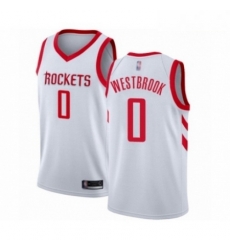 Mens Houston Rockets 0 Russell Westbrook Authentic White Basketball Jersey Association Edition Mens Houston Rockets 0 Russell Westbrook Authentic White Basketball Jersey Association Edition