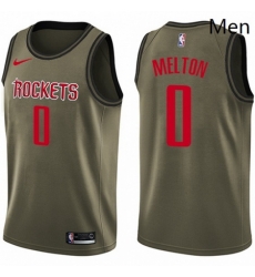 Mens Nike Houston Rockets 0 DeAnthony Melton Swingman Green Salute to Service NBA Jers Mens Nike Houston Rockets 0 DeAnthony Melton Swingman Green Salute to Service NBA Jers