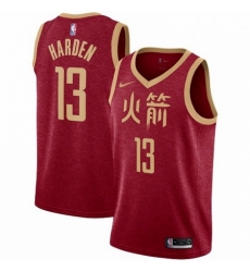 Mens Nike Houston Rockets 13 James Harden Swingman Red NBA Jersey 2018 19 City Edition Mens Nike Houston Rockets 13 James Harden Swingman Red NBA Jersey 2018 19 City Edition