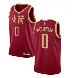 Rockets #0 Russell Westbrook Red Basketball Swingman City Edition 2018 19 Jersey Rockets #0 Russell Westbrook Red Basketball Swingman City Edition 2018 19 Jersey