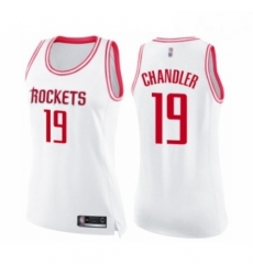 Womens Houston Rockets 19 Tyson Chandler Swingman White Pink Fashion Basketball Jerse Womens Houston Rockets 19 Tyson Chandler Swingman White Pink Fashion Basketball Jerse