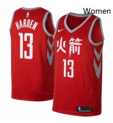 Womens Nike Houston Rockets 13 James Harden Swingman Red NBA Jersey City Edition Womens Nike Houston Rockets 13 James Harden Swingman Red NBA Jersey City Edition