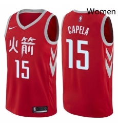 Womens Nike Houston Rockets 15 Clint Capela Swingman Red NBA Jersey City Edition Womens Nike Houston Rockets 15 Clint Capela Swingman Red NBA Jersey City Edition