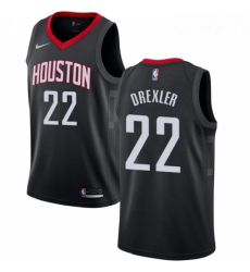 Womens Nike Houston Rockets 22 Clyde Drexler Swingman Black Alternate NBA Jersey Statement Edition Womens Nike Houston Rockets 22 Clyde Drexler Swingman Black Alternate NBA Jersey Statement Edition