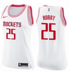 Womens Nike Houston Rockets 25 Robert Horry Swingman WhitePink Fashion NBA Jersey Womens Nike Houston Rockets 25 Robert Horry Swingman WhitePink Fashion NBA Jersey