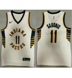 Men Indiana Pacers 11 Domantas Sabonis New White 2021 Nike Swingman Stitched NBA Jersey Men Indiana Pacers 11 Domantas Sabonis New White 2021 Nike Swingman Stitched NBA Jersey