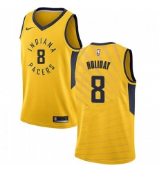 Men Nike Indiana Pacers 8 Justin Holiday Gold NBA Swingman Statement Edition Jersey Men Nike Indiana Pacers 8 Justin Holiday Gold NBA Swingman Statement Edition Jersey