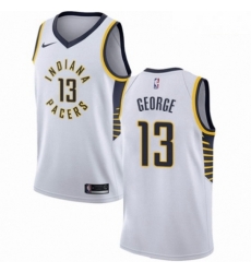 Mens Nike Indiana Pacers 13 Paul George Swingman White NBA Jersey Association Edition Mens Nike Indiana Pacers 13 Paul George Swingman White NBA Jersey Association Edition