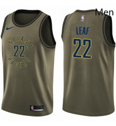 Mens Nike Indiana Pacers 22 T J Leaf Swingman Green Salute to Service NBA Jersey Mens Nike Indiana Pacers 22 T J Leaf Swingman Green Salute to Service NBA Jersey