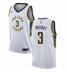 Mens Nike Indiana Pacers 3 Aaron Holiday Swingman White NBA Jersey Association Edition Mens Nike Indiana Pacers 3 Aaron Holiday Swingman White NBA Jersey Association Edition