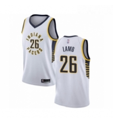 Womens Indiana Pacers 26 Jeremy Lamb Swingman White Basketball Jersey Association Edition Womens Indiana Pacers 26 Jeremy Lamb Swingman White Basketball Jersey Association Edition