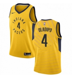 Womens Nike Indiana Pacers 4 Victor Oladipo Swingman Gold NBA Jersey Statement Edition Womens Nike Indiana Pacers 4 Victor Oladipo Swingman Gold NBA Jersey Statement Edition
