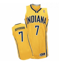 Youth Adidas Indiana Pacers 7 Al Jefferson Authentic Gold Alternate NBA Jersey