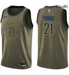 Youth Nike Indiana Pacers 21 Thaddeus Young Swingman Green Salute to Service NBA Jersey Youth Nike Indiana Pacers 21 Thaddeus Young Swingman Green Salute to Service NBA Jersey