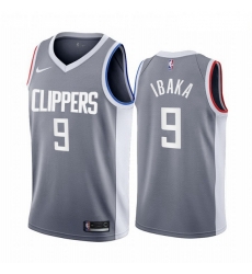 Men Los Angeles Clippers 9 Serge Ibaka Gray NBA Swingman 2020 21 Earned Edition Jersey Men Los Angeles Clippers 9 Serge Ibaka Gray NBA Swingman 2020 21 Earned Edition Jersey