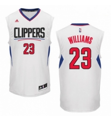 Mens Adidas Los Angeles Clippers 23 Louis Williams Swingman White Home NBA Jersey 