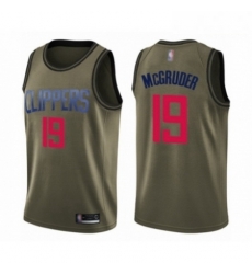 Mens Los Angeles Clippers 19 Rodney McGruder Swingman Green Salute to Service Basketball Jersey Mens Los Angeles Clippers 19 Rodney McGruder Swingman Green Salute to Service Basketball Jersey