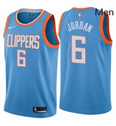 Mens Nike Los Angeles Clippers 6 DeAndre Jordan Swingman Blue NBA Jersey City Edition Mens Nike Los Angeles Clippers 6 DeAndre Jordan Swingman Blue NBA Jersey City Edition