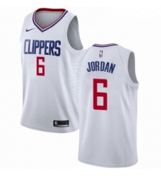 Mens Nike Los Angeles Clippers 6 DeAndre Jordan Swingman White NBA Jersey Association Edition Mens Nike Los Angeles Clippers 6 DeAndre Jordan Swingman White NBA Jersey Association Edition