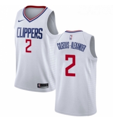 Womens Nike Los Angeles Clippers 2 Shai Gilgeous Alexander Swingman White NBA Jersey Association Edition Womens Nike Los Angeles Clippers 2 Shai Gilgeous Alexander Swingman White NBA Jersey Association Edition