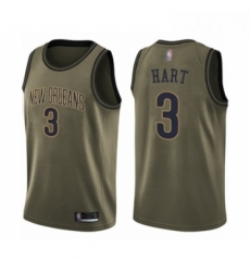 Mens New Orleans Pelicans 3 Josh Hart Swingman Green Salute to Service Basketball Jersey Mens New Orleans Pelicans 3 Josh Hart Swingman Green Salute to Service Basketball Jersey