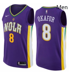 Mens Nike New Orleans Pelicans 8 Jahlil Okafor Swingman Purple NBA Jersey City Edition Mens Nike New Orleans Pelicans 8 Jahlil Okafor Swingman Purple NBA Jersey City Edition