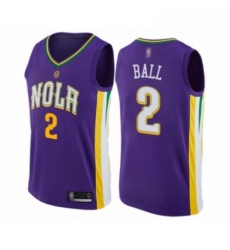 Womens New Orleans Pelicans 2 Lonzo Ball Swingman Purple Basketball Jersey City Edition Womens New Orleans Pelicans 2 Lonzo Ball Swingman Purple Basketball Jersey City Edition