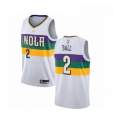 Womens New Orleans Pelicans 2 Lonzo Ball Swingman White Basketball Jersey City Edition Womens New Orleans Pelicans 2 Lonzo Ball Swingman White Basketball Jersey City Edition