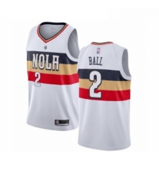 Womens New Orleans Pelicans 2 Lonzo Ball White Swingman Jersey Earned Edition Womens New Orleans Pelicans 2 Lonzo Ball White Swingman Jersey Earned Edition