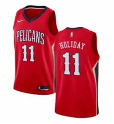 Womens Nike New Orleans Pelicans 11 Jrue Holiday Swingman Red Alternate NBA Jersey Statement Edition Womens Nike New Orleans Pelicans 11 Jrue Holiday Swingman Red Alternate NBA Jersey Statement Edition