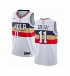 Womens Nike New Orleans Pelicans 11 Jrue Holiday White Swingman Jersey Earned Edition Womens Nike New Orleans Pelicans 11 Jrue Holiday White Swingman Jersey Earned Edition