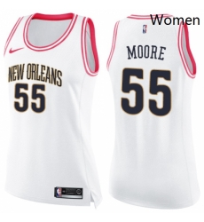 Womens Nike New Orleans Pelicans 55 ETwaun Moore Swingman WhitePink Fashion NBA Jersey Womens Nike New Orleans Pelicans 55 ETwaun Moore Swingman WhitePink Fashion NBA Jersey