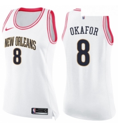 Womens Nike New Orleans Pelicans 8 Jahlil Okafor Swingman White Pink Fashion NBA Jersey Womens Nike New Orleans Pelicans 8 Jahlil Okafor Swingman White Pink Fashion NBA Jersey