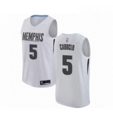 Mens Memphis Grizzlies 5 Bruno Caboclo Authentic White Basketball Jersey City Edition Mens Memphis Grizzlies 5 Bruno Caboclo Authentic White Basketball Jersey City Edition
